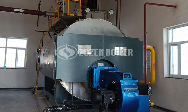 4.2MW WNS series heavy oil fired hot water boiler project