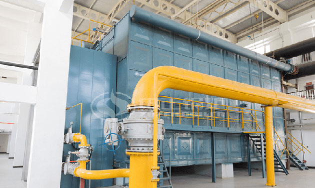 58 MW SZS gas fired hot water boiler project